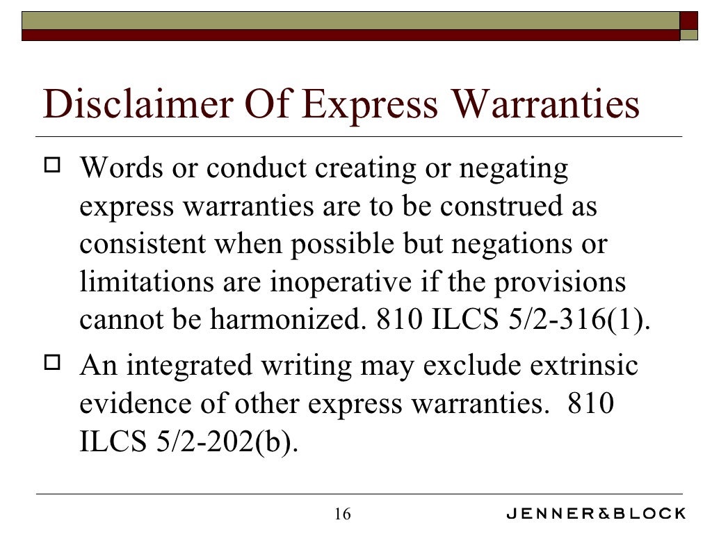UCC Breach of Warranty