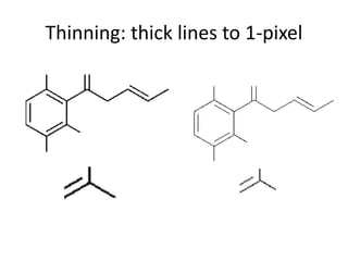 Thinning: thick lines to 1-pixel 
 
