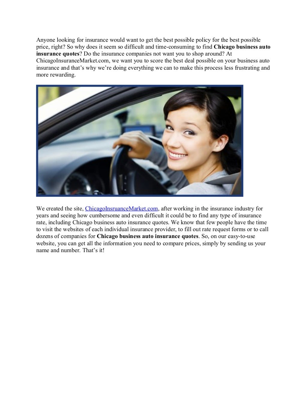 Chicago auto insurance quotes