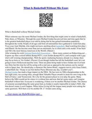 Chicago Bulls Essay | PDF
