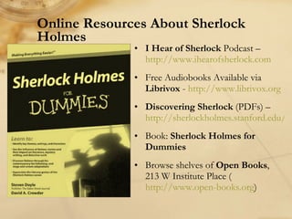 Sherlock Holmes Guide to Social Media | PPT