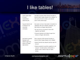 I like tables! 