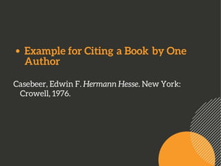 Chicago Formatting Style