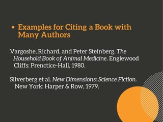 Chicago Formatting Style