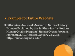 Chicago Formatting Style