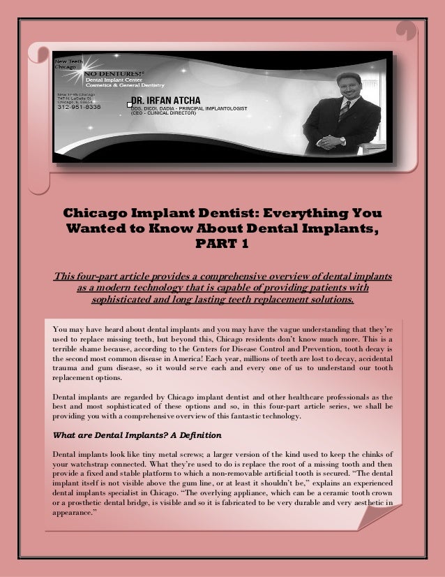 Chicago Implant Dentist Everything You Wanted to Know About Dental