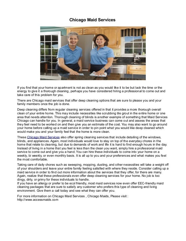 Chicago maid services