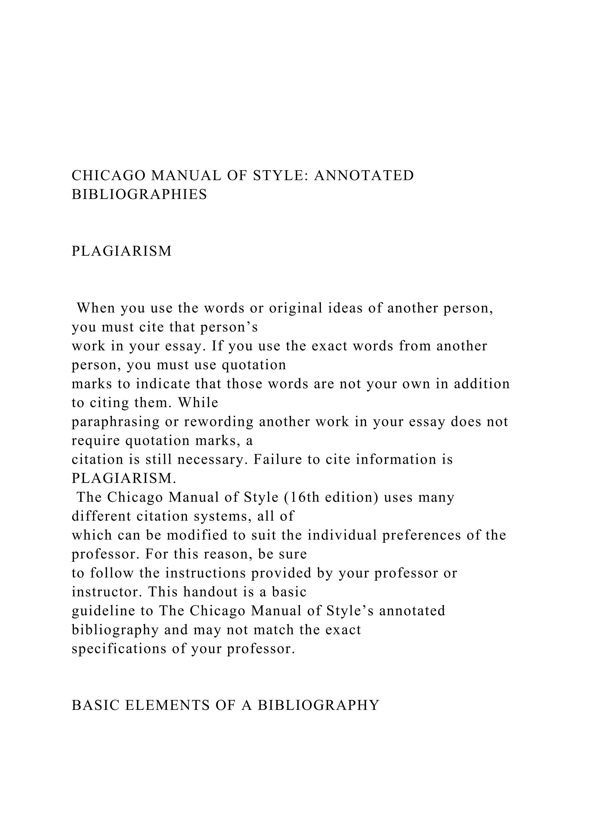 Chicago Manual Of Style Annotated Bibliographies Pla Docx Chicago Manual Of Style Annotated Bibliographies Pla Docx