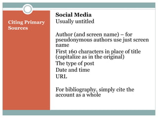 Chicago manual of style citations workshop | PPTX