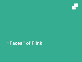 “Faces” of Flink
19
 