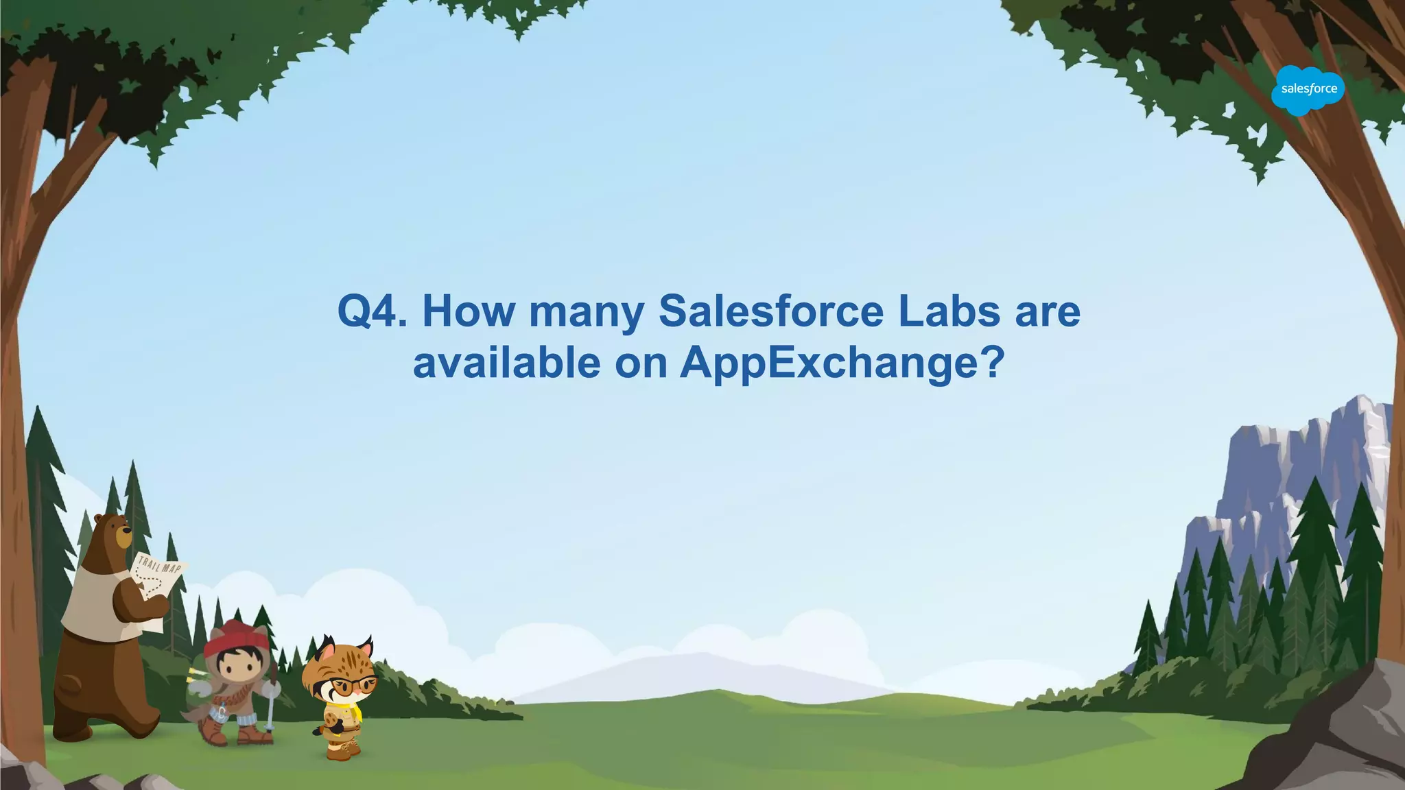 Q4. How many Salesforce Labs are
available on AppExchange?
 