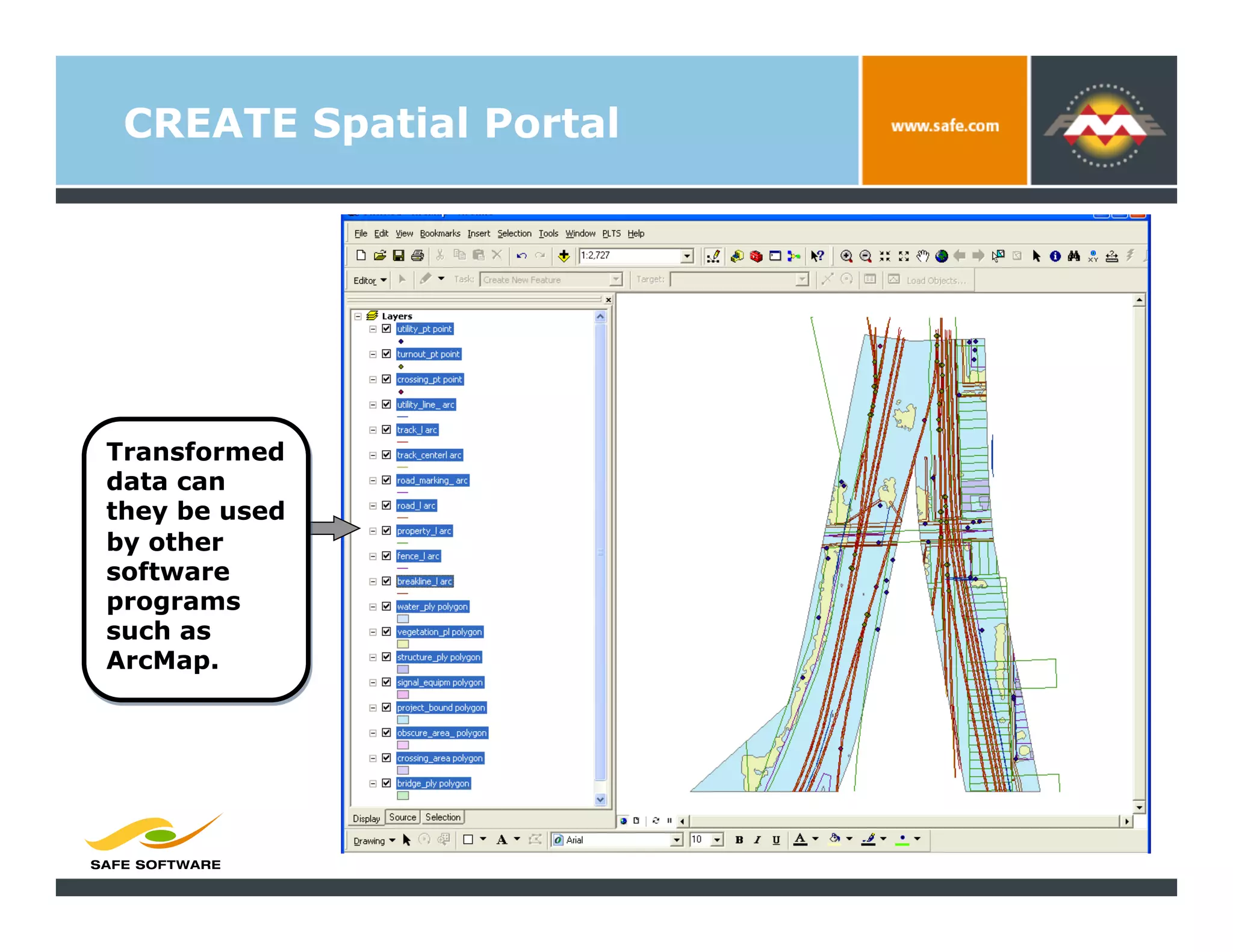 CREATE Spatial Portal




Transformed
data can
they be used
by other
software
programs
such as
ArcMap.
 