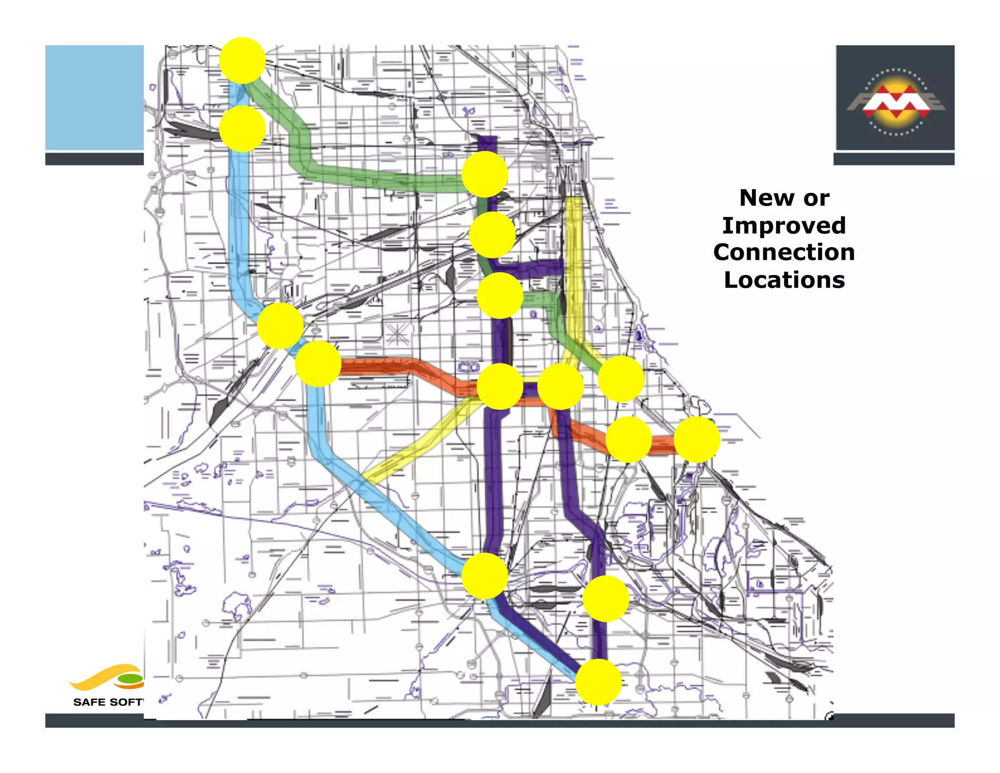 New or
 Improved
Connection
 Locations
 
