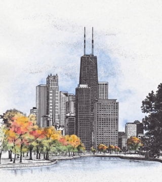 Chicago Skyline Print 150