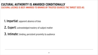 ESTABLISHING CREDENCE
CREDENCE
BUDWEISER: MADE IN AMERICA
!18
SOURCE THEY TRUST
CULTURALLY LICENSED
 