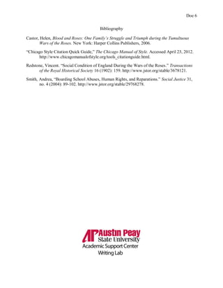 Chicago Manual of Style Sample Paper - Austin Peay State University ...