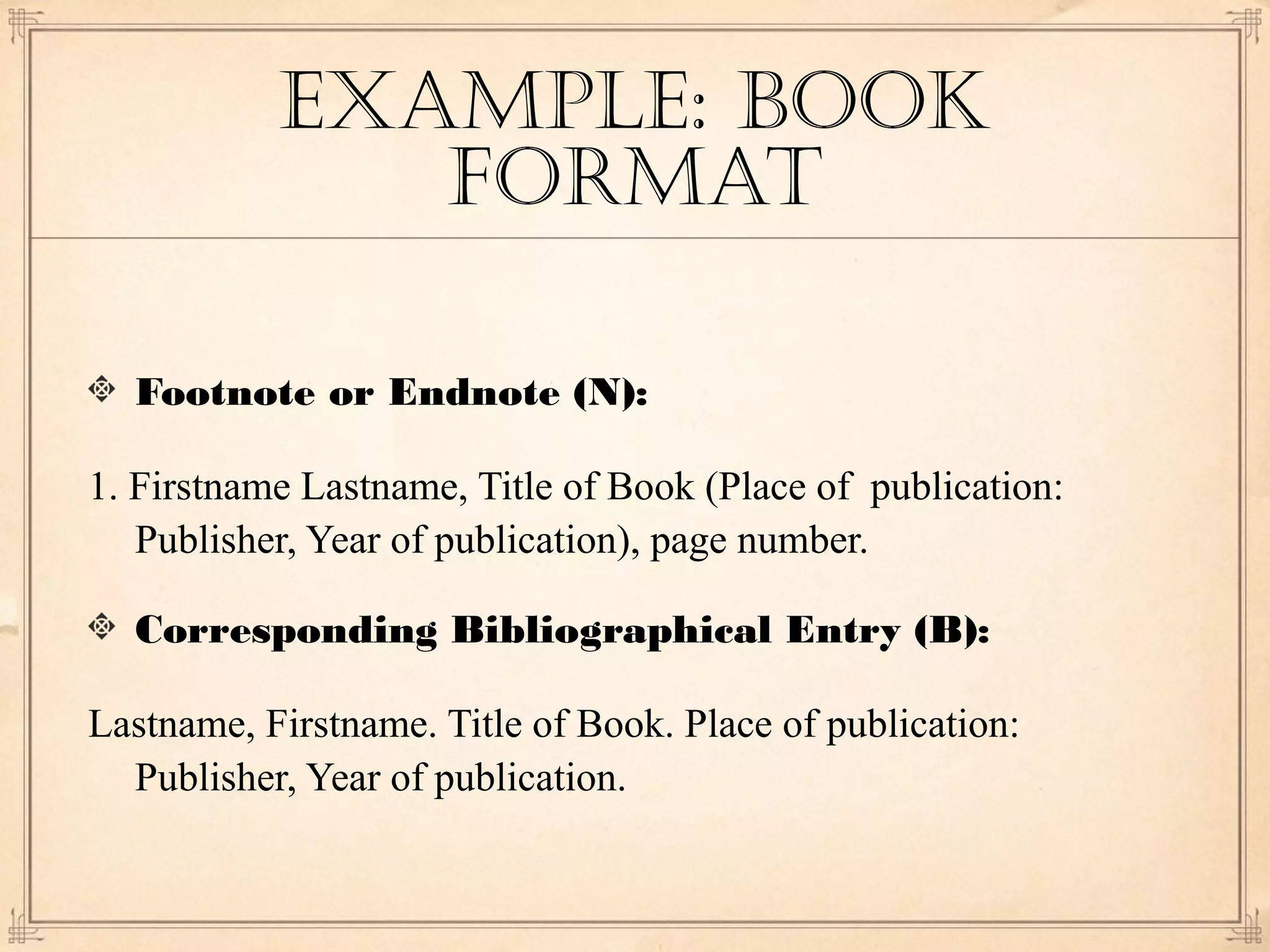 Chicago style overview | PPT