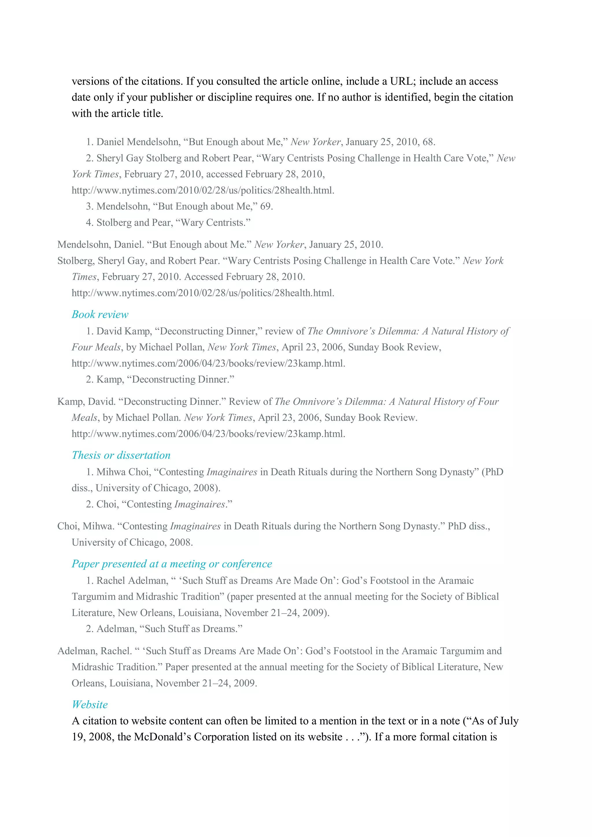 Chicago Style Referencing Pdf