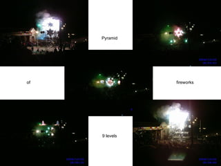 Pyramid of fireworks 9 levels 