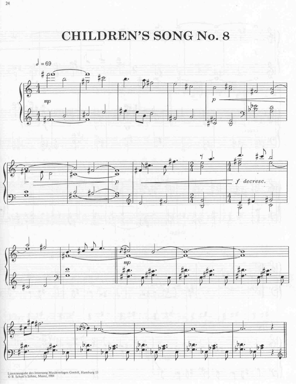 Chick corea 20 children's songs for piano