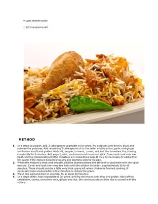 Chicken Biryani Recipe Sanjeev Kapoor
