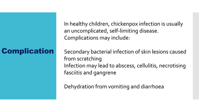 Chickenpox -symptoms |tests |management ( medical information ) | PPTX ...