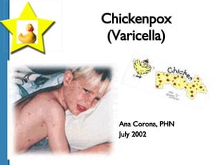 Chickenpox (Varicella) ,[object Object],[object Object]