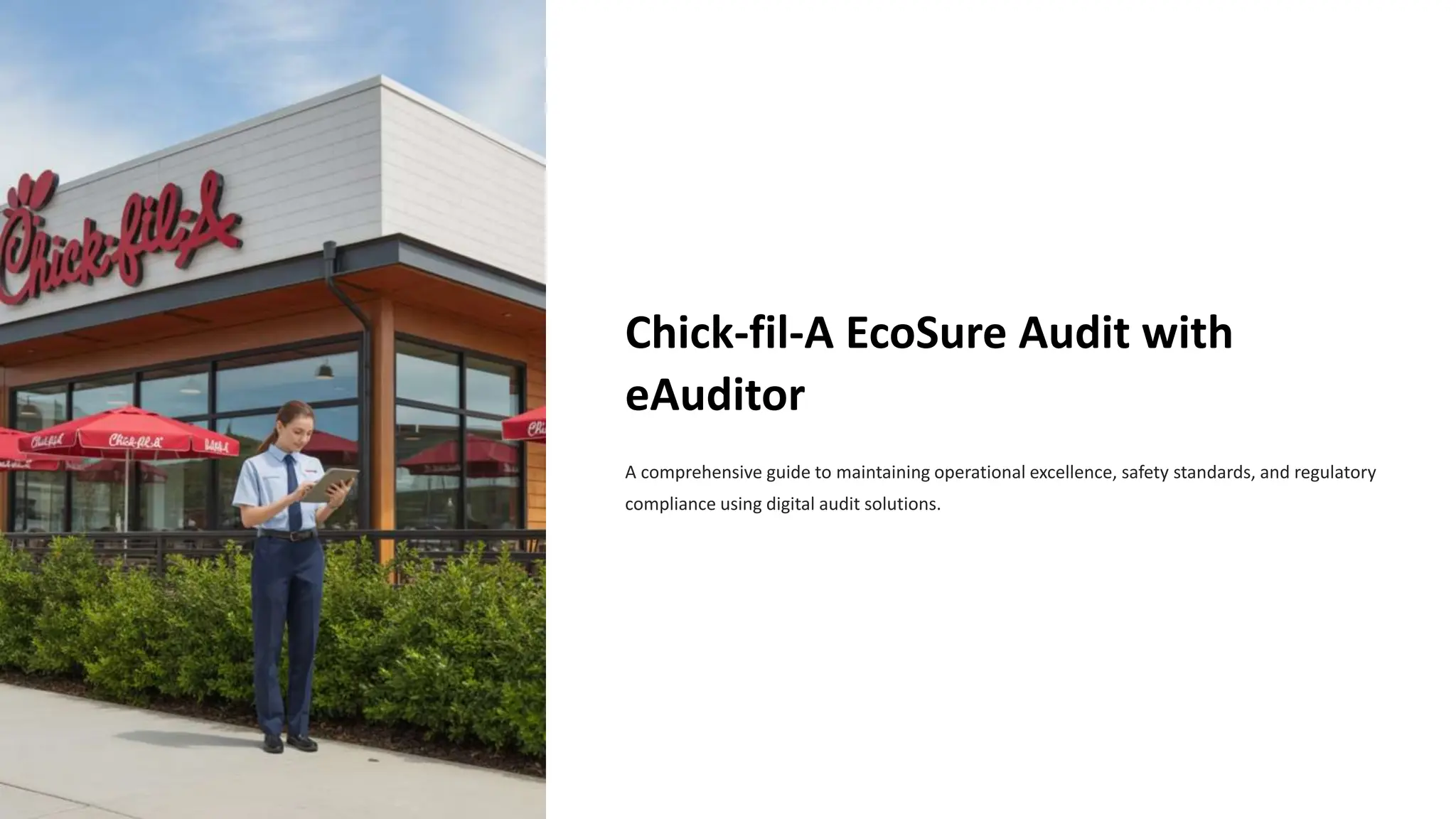 Ecosure Checklist.pdf Chick fil A Ecosure Audit with eAuditor Audits & Inspections | PDF