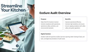 Ecosure Checklist.pdf Chick fil A Ecosure Audit with eAuditor Audits & Inspections | PDF