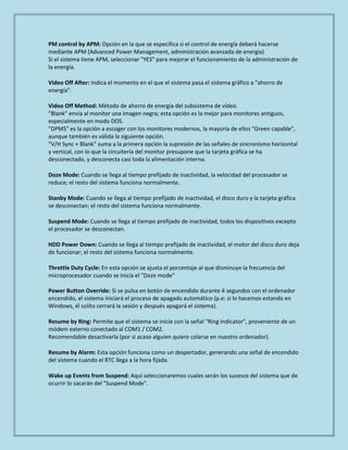 Configuracion del bios