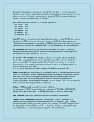 Configuracion del bios