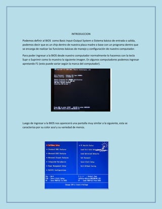 Configuracion del bios