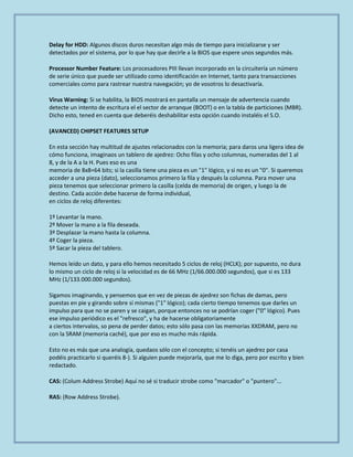 Configuracion del bios