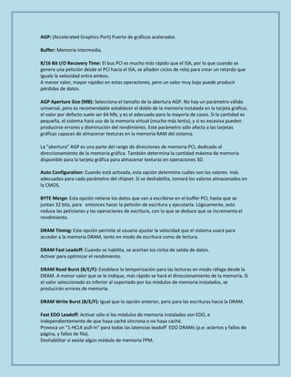 Configuracion del bios