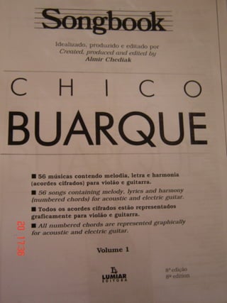 Chico Buarque   Songbook 1 (Almir Chediak)