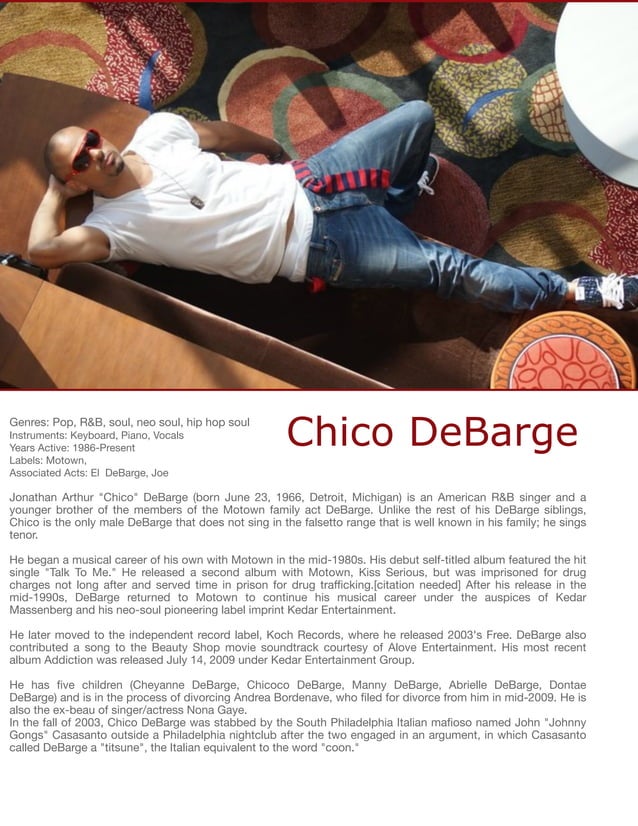 Chico DeBarge Biography | PDF