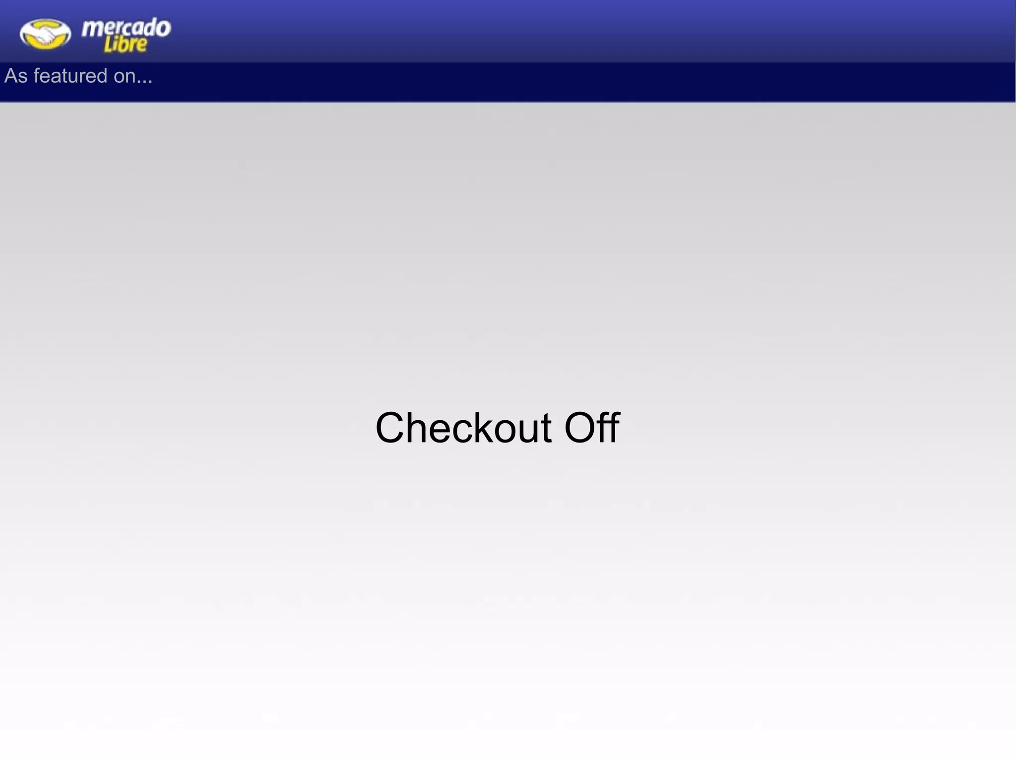 As featured on... Checkout Off 