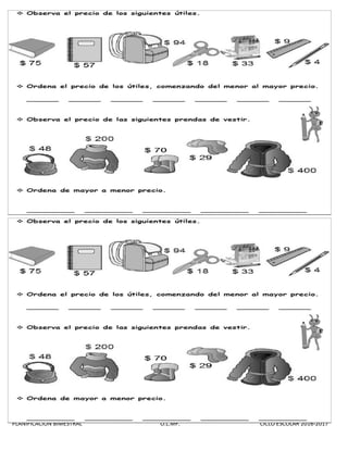 PLANIFICACIÓN BIMESTRAL O.L.MF. CICLO ESCOLAR 2016-2017
 