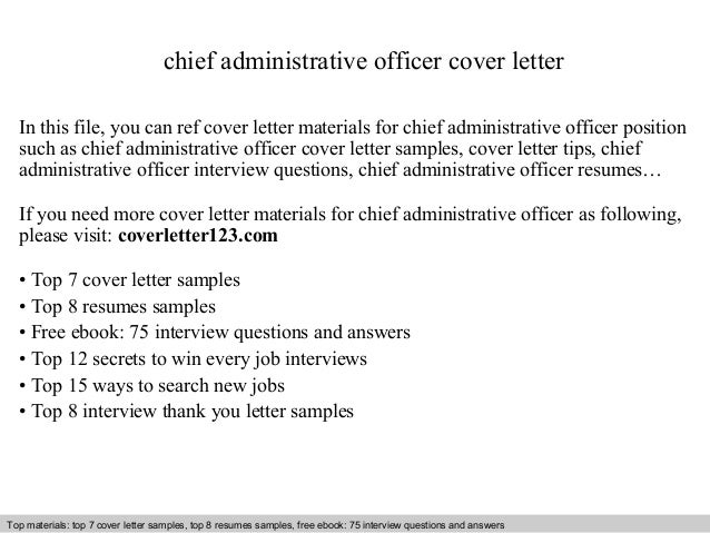administrative officer cover letter