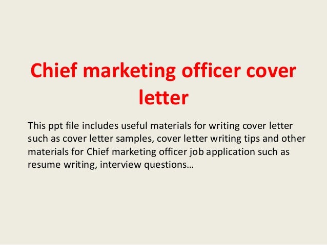 marketing officer cover letter