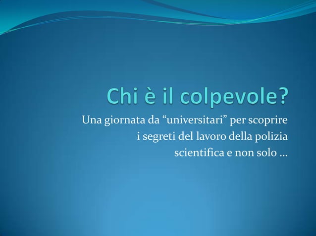 I Dodici Giurati Chi E Il Colpevole Chi e' il colpevole? | PPTX