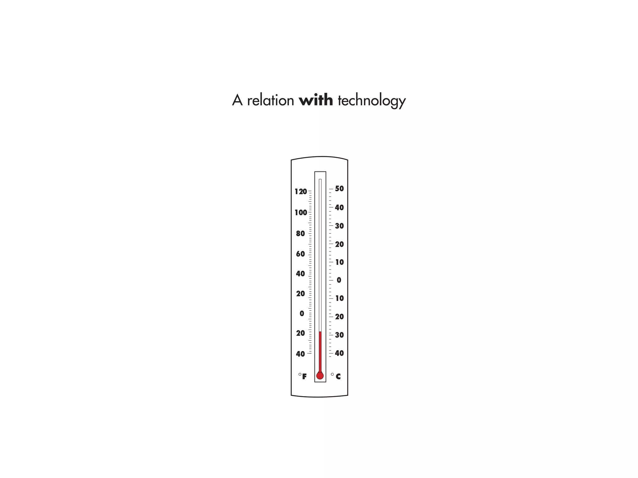 A relation with technology




         120   50

               40
         100
               30
         80
               20
         60
               10
         40
               0
         20
               10

          0    20

         20    30

         40    40


          F    C
 