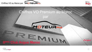 1
6ème Club Argus Maroc
Chiffres VO Premium au Maroc
par
Chiffres VO au Maroc par
 