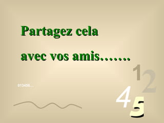 013456… 1 2 4 5 Partagez cela  avec vos amis……. 