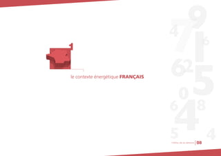 le contexte énergétique FRANÇAISle contexte énergétique FRANÇAIS
Chiffres clés du bâtiment 08
 