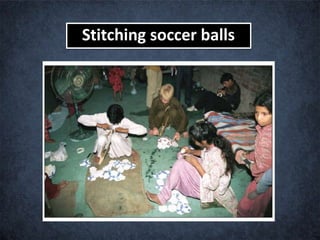 Stitching soccer balls
 