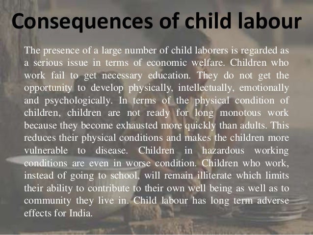 Child essay in india labor