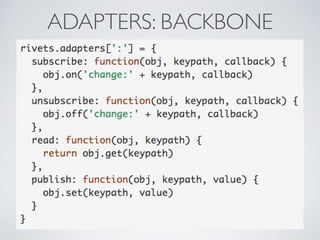 ADAPTERS: BACKBONE
 