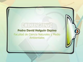 Pedro David Holguín Ospino 
Facultad de Ciencia Naturales y Medio 
Ambientales 
 