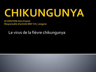 Le virus de la fièvre chikungunya
 